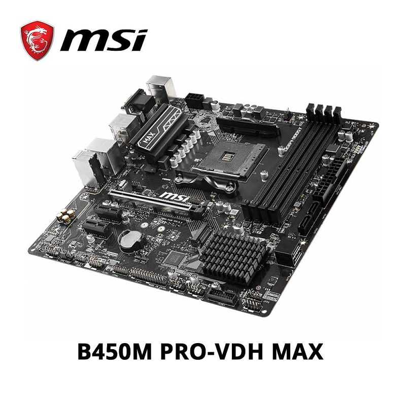 MSI ProSeries Motherboard B450M PRO-VDH MAX( AM4 M.2 USB 3 DDR4 D