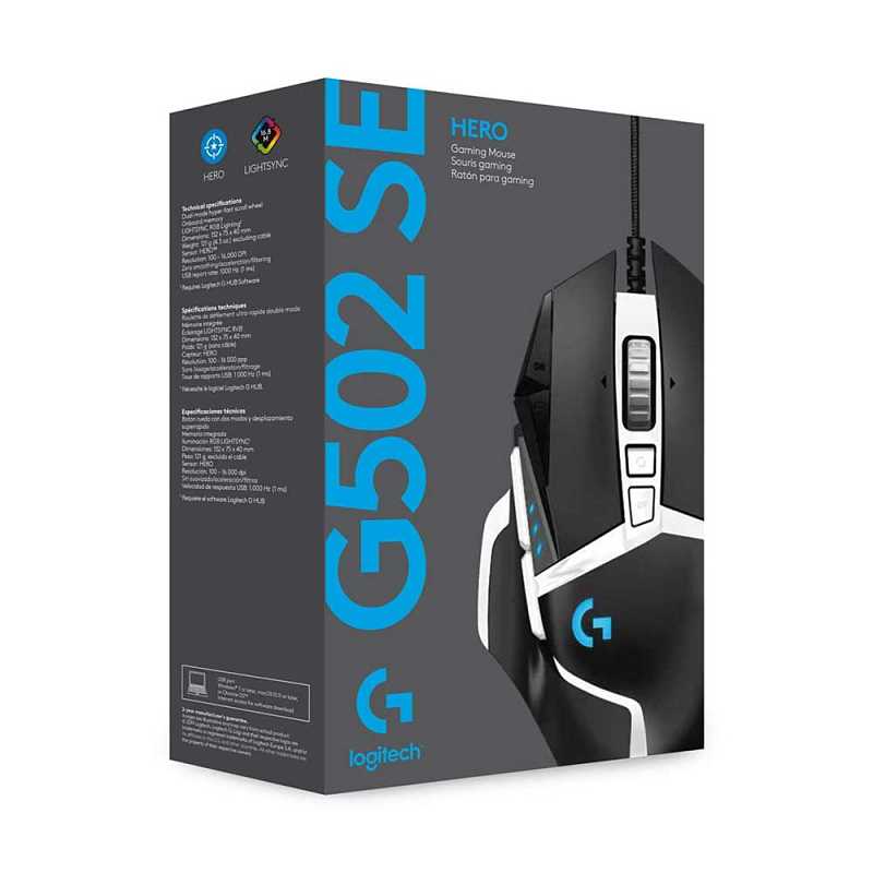 Logitech G502 High Performance HERO SE Wired Optical Gaming Mouse